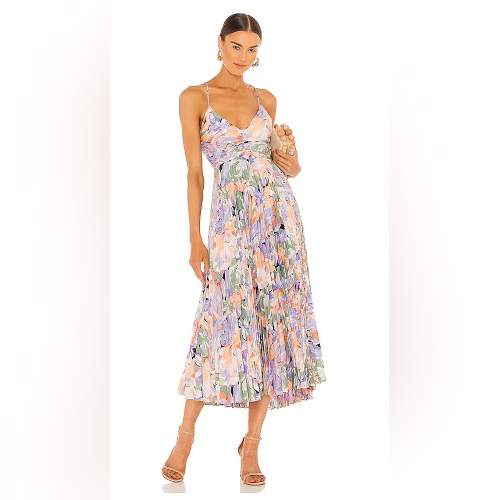 ASTR the Label Blythe Dress in Coral Multi (Size: S)